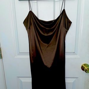 Chocolate color slip dress